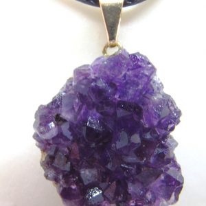 Pingente Drusa De Ametista Dourado