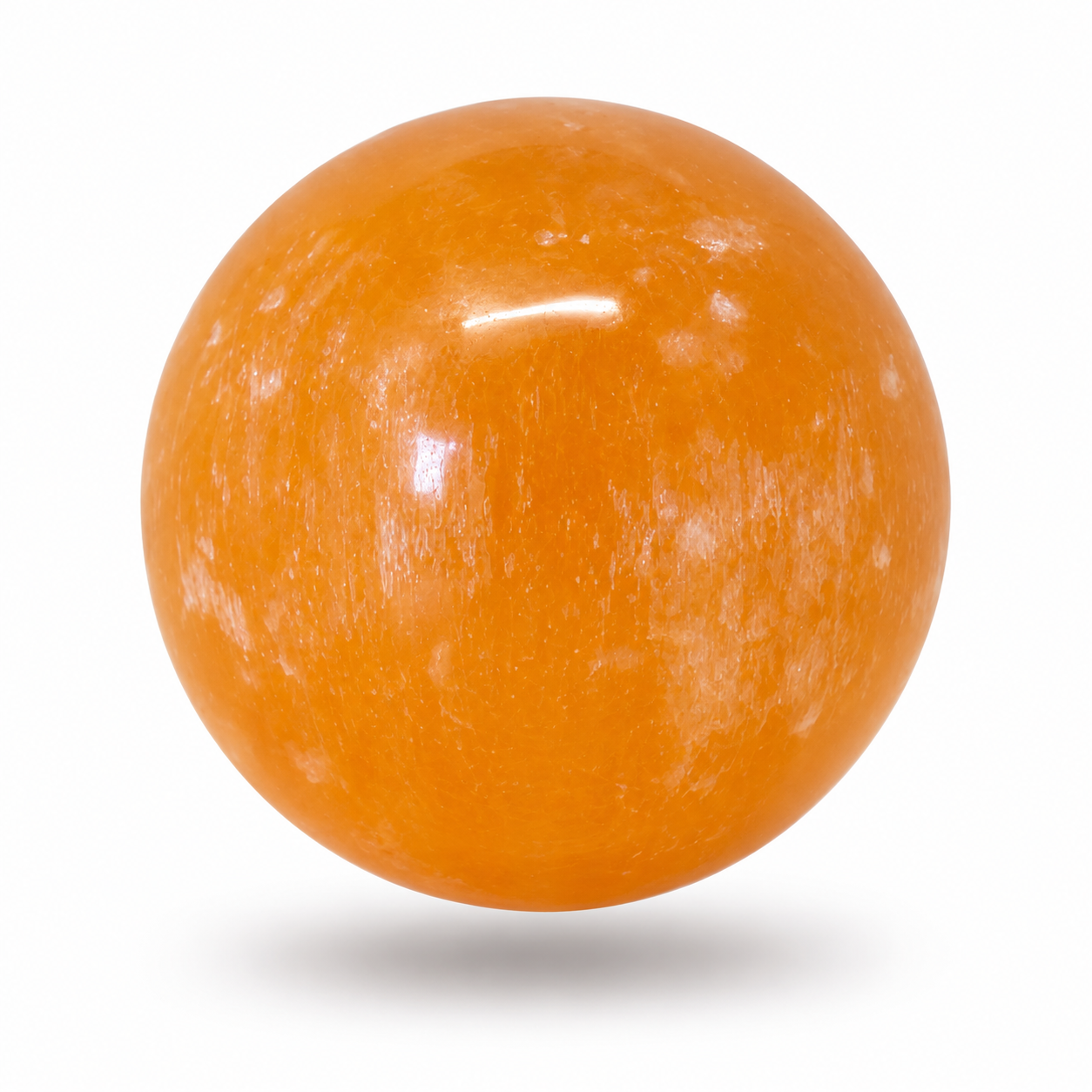 Esfera de Selenita Laranja - Pedra Natural