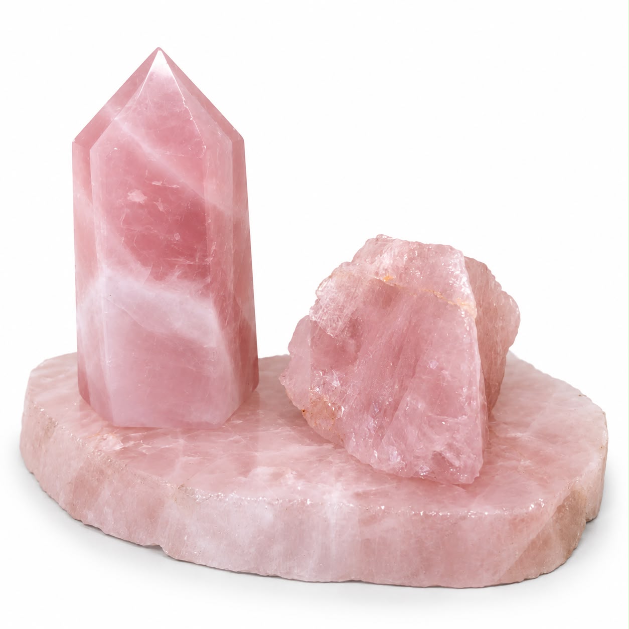 Kit do Amor De Quartzo Rosa Premium - Prosperity Minerais