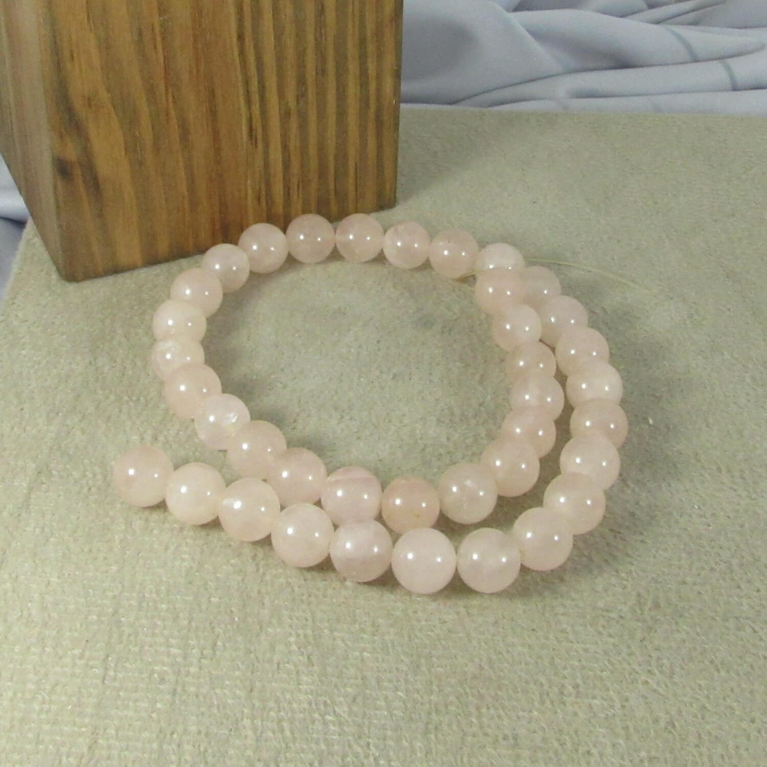 Fio de Esfera de Quartzo Rosa - Prosperity Minerais