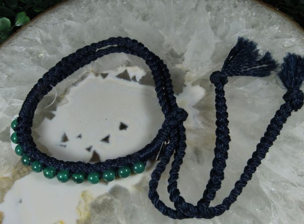 Pulseira de Crochê com Ágata Verde - Imagem 5