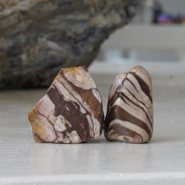 Jaspe Zebra Bruto e Rolado - Prosperity Minerais