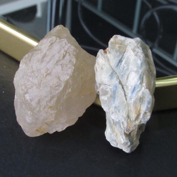 Kit Cianita Verde e Quartzo Rutilado