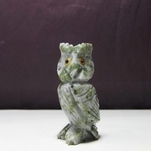 CORUJA DE SERPENTINITA PEDRA NATURAL