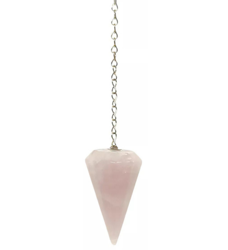 Pêndulo De Cristal Natural Quartzo Rosa