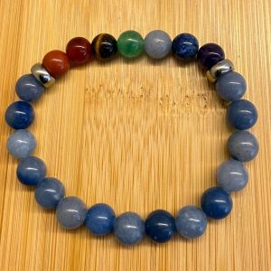 Pulseira 7 Chakras Quartzo Azul