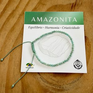 Pulseira De Amazonita Ajustável