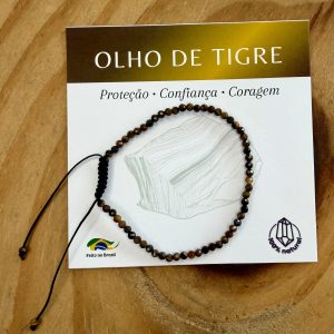 Pulseira De Olho De Tigre Ajustável