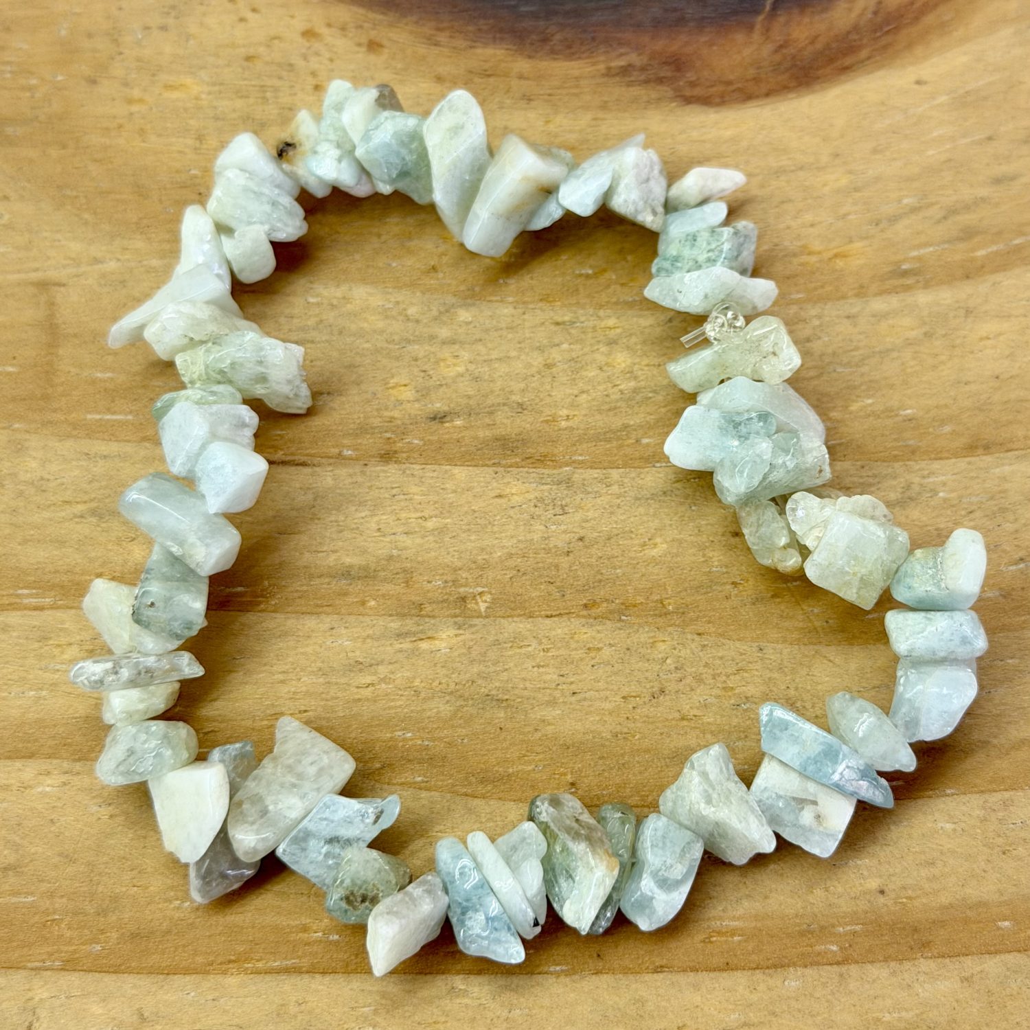 Pulseira De Água Marinha Cascalho