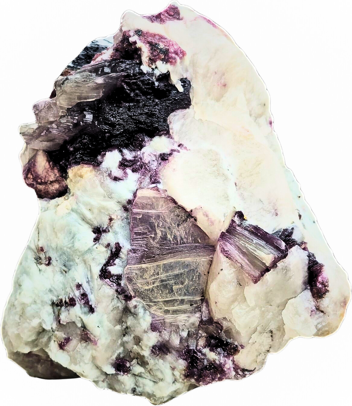 Mega Cravação Turmalina Rubelita Negra Mica Bicolor Quartzo e Albita