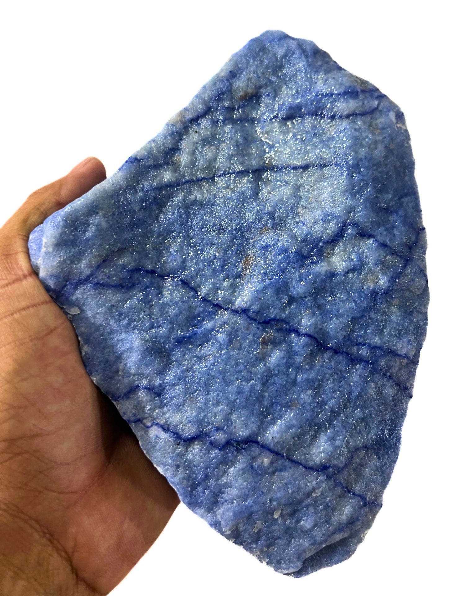 Quartzo Azul Bruto Gigante (2 a 3 kg) – Pedra Natural de Impacto | Prosperity Minerais - Imagem 3