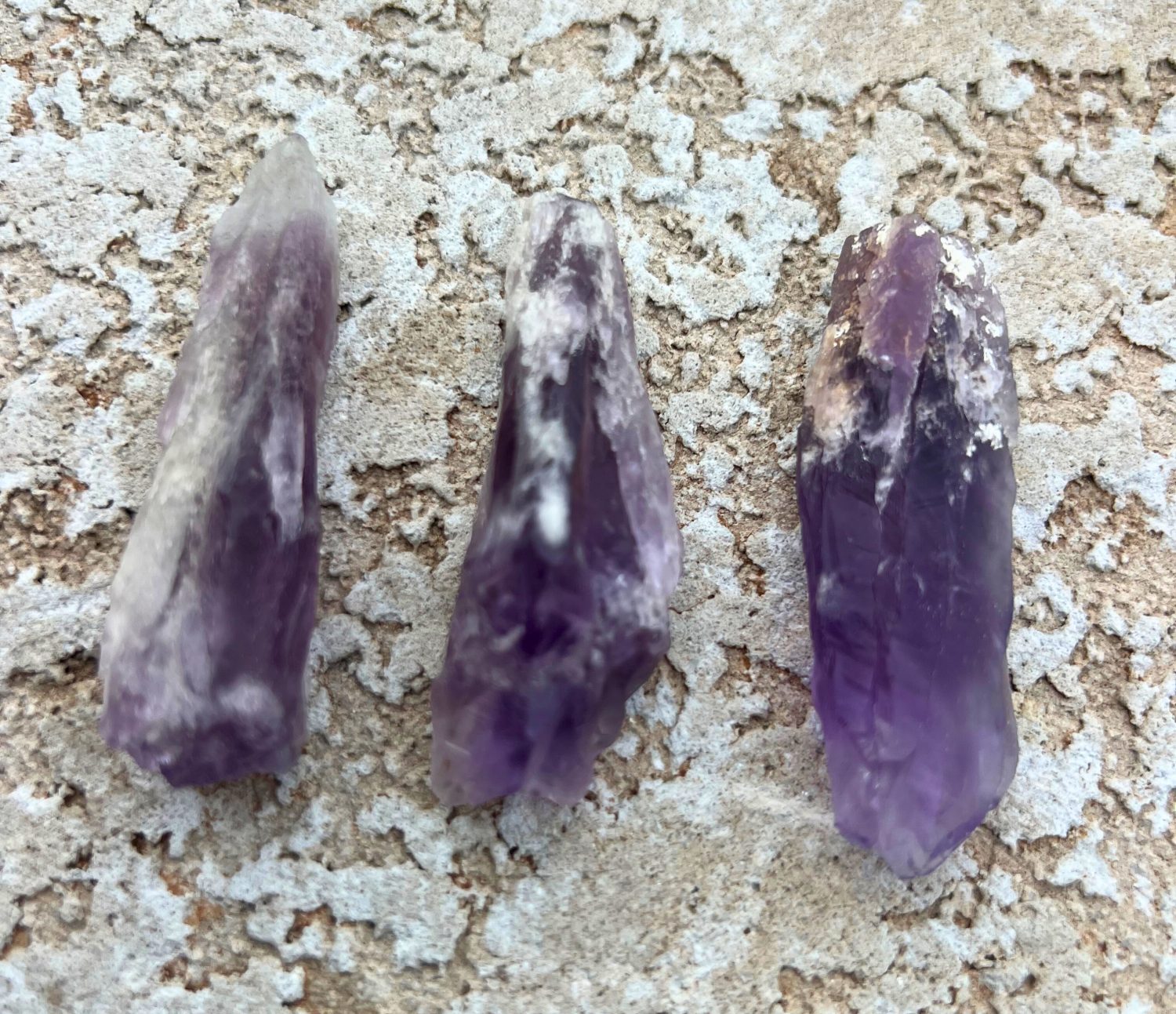 3 Bastões Ametista Pedra Bruta Natural - Imagem 3