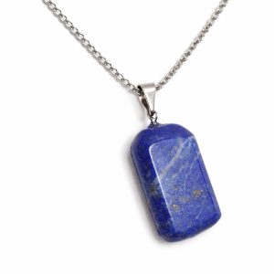 Colar e Pingente Lápis Lazuli Natural Polido
