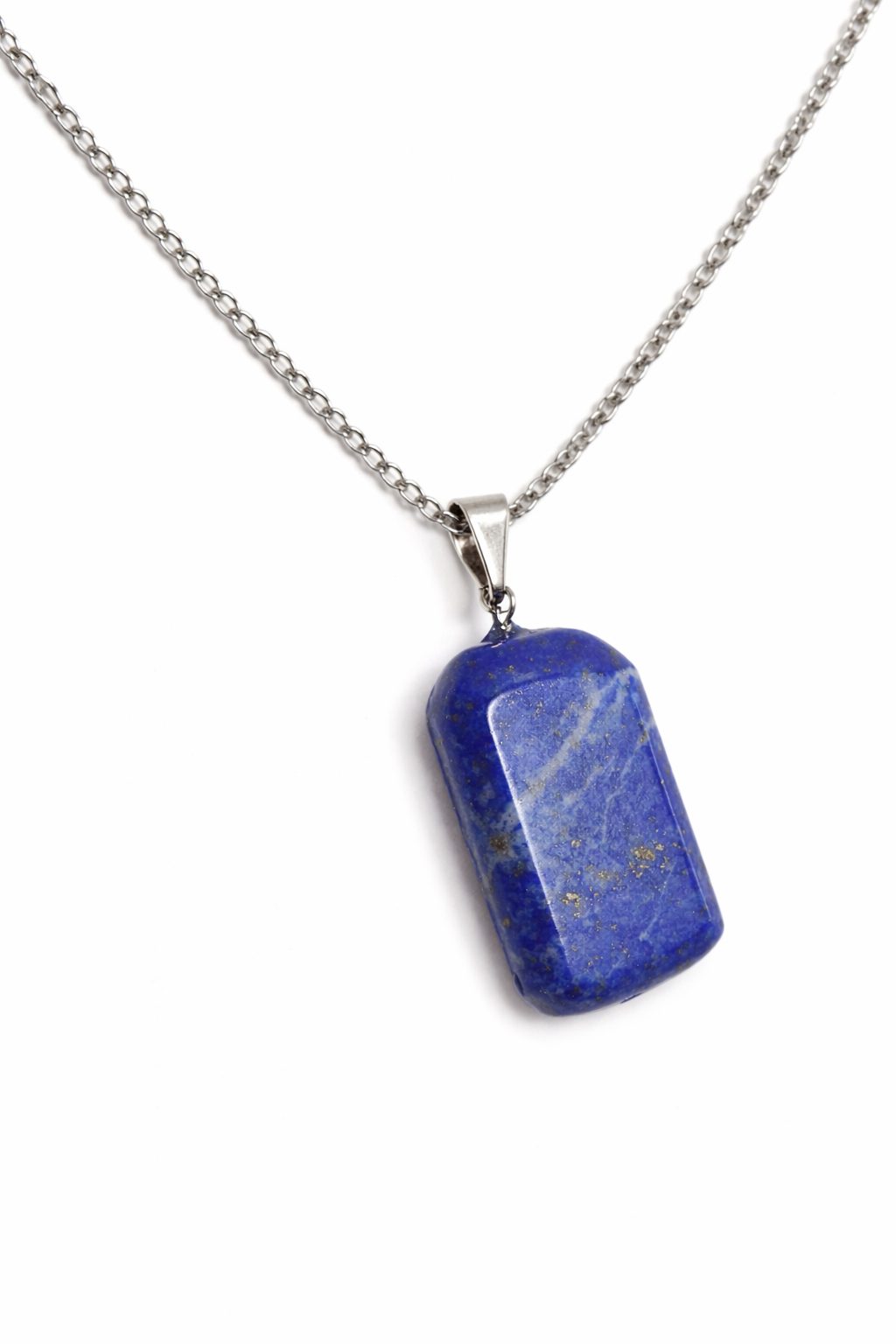 Colar e Pingente Lápis Lazuli Natural Polido