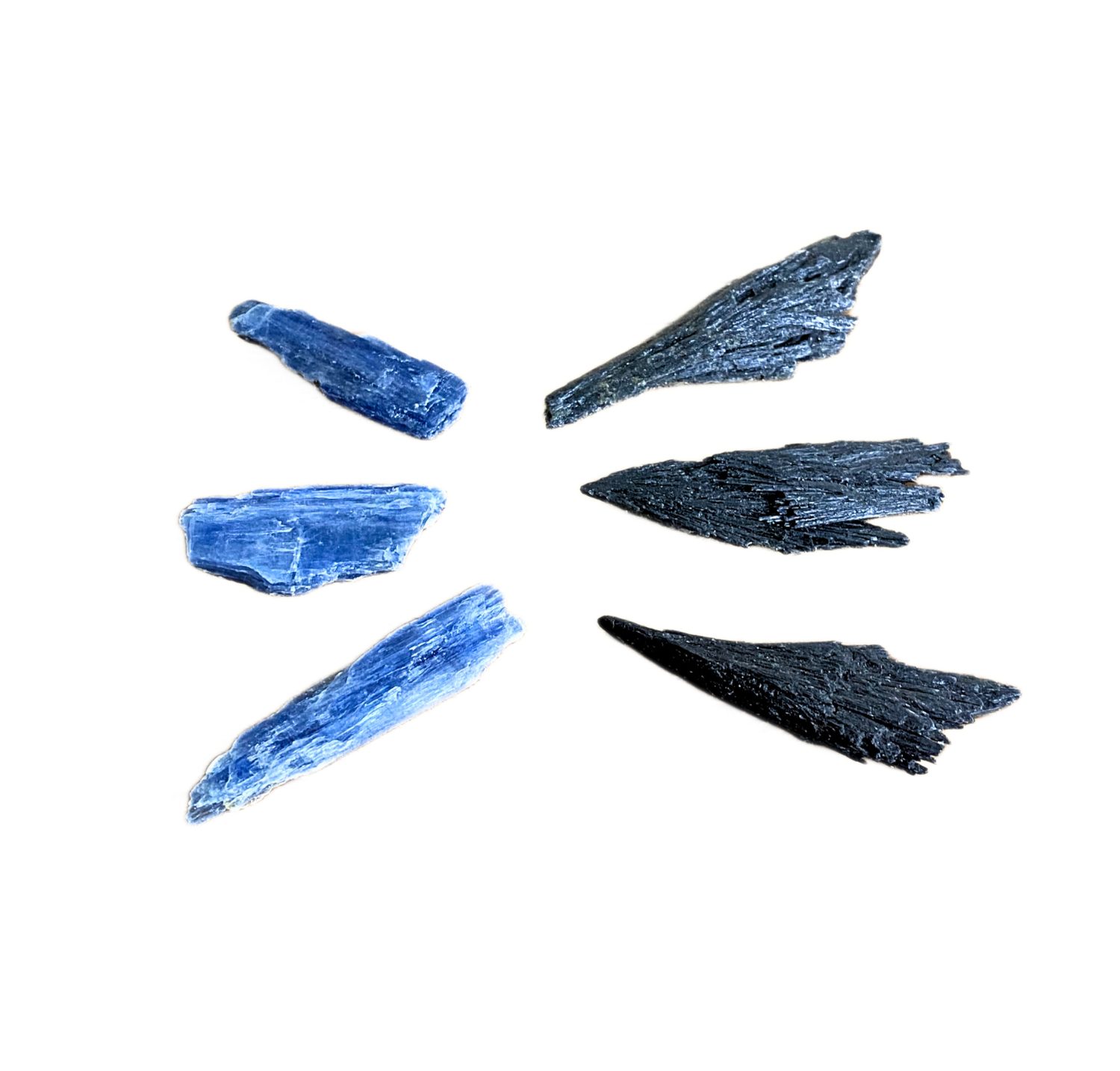 Kit 3 Bastões Cianita Azul e 3 Cianita Preta - Imagem 4