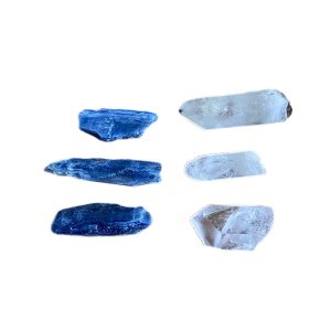 Kit 3 Bastões Cianita Azul e Ponta de Quartzo