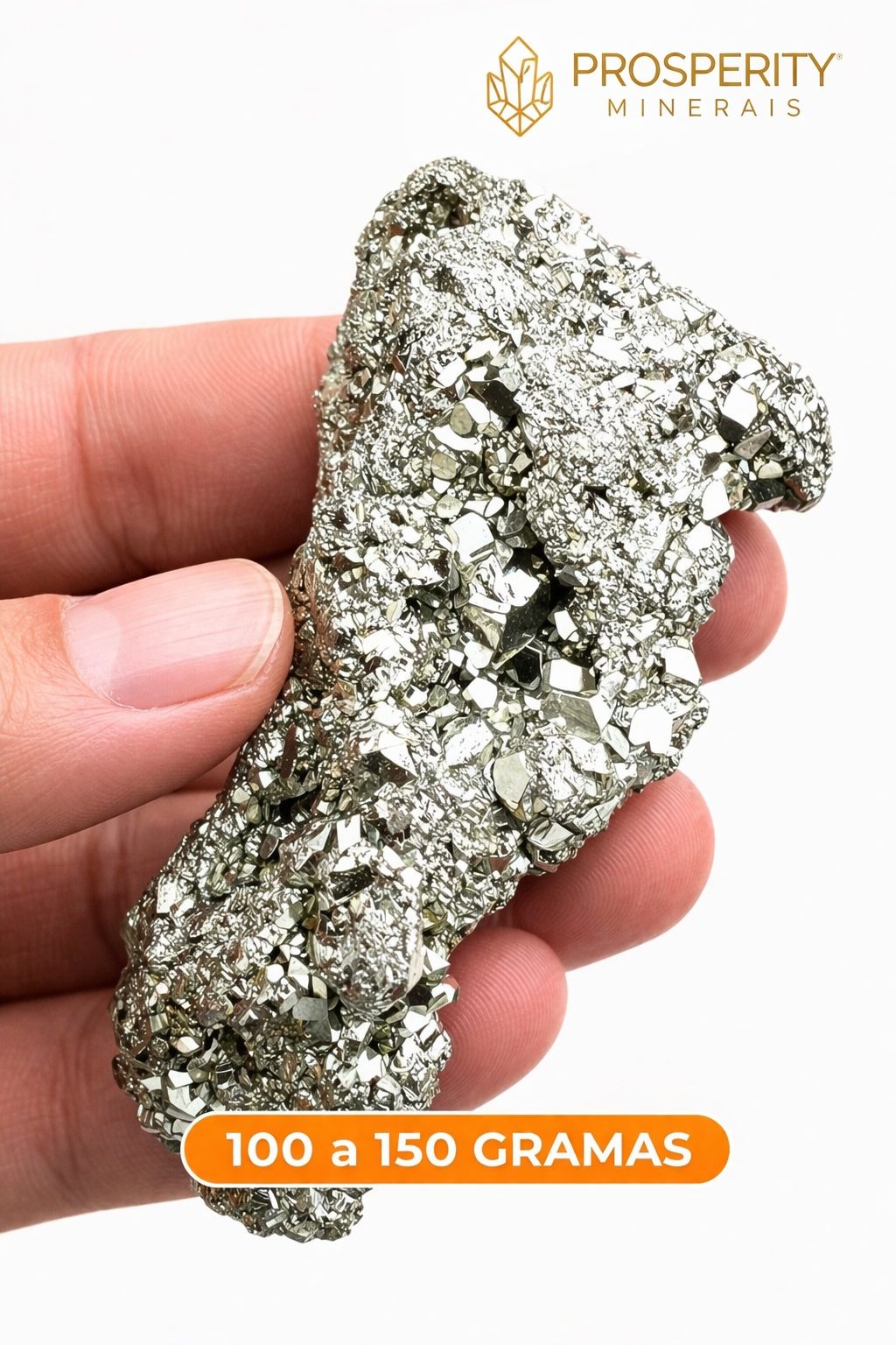Drusa de Pirita Natural Premium Pedra Bruta com Tamanhos Variados - Prosperity Minerais - Imagem 4