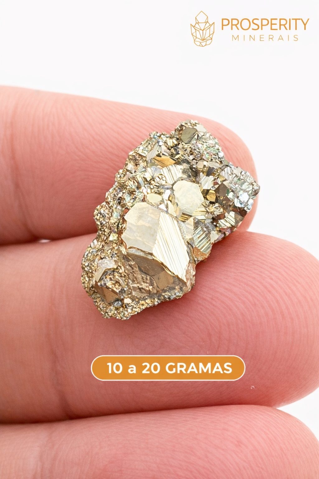 Drusa de Pirita Natural Premium Pedra Bruta com Tamanhos Variados - Prosperity Minerais - Imagem 9