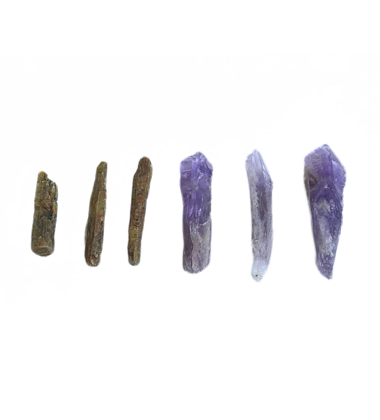 Kit 3 Bastões Ametista e 3 Cianita Laranja - Imagem 2