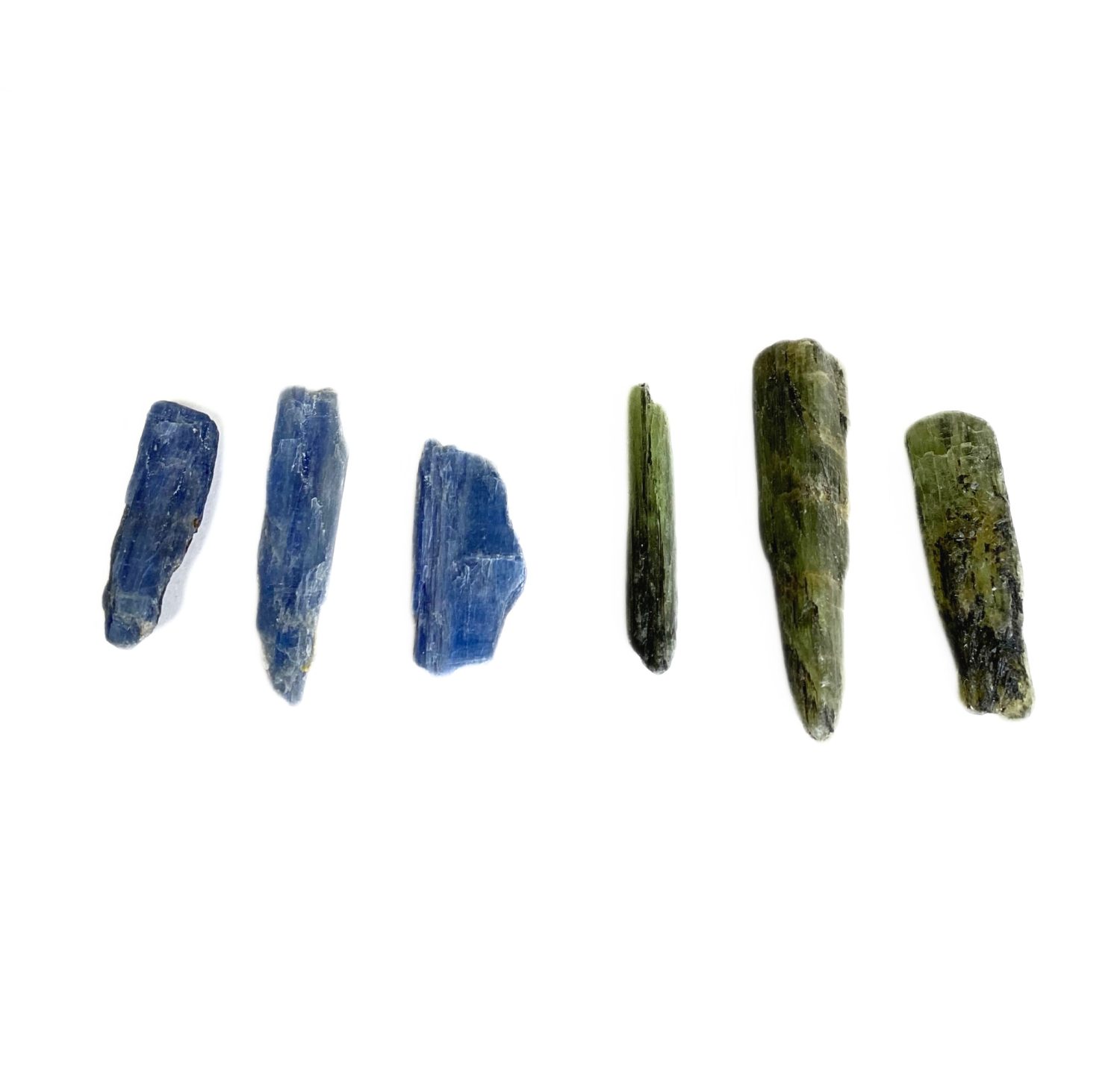 Kit 3 Bastões Cianita Azul e 3 Cianita Verde - Imagem 2