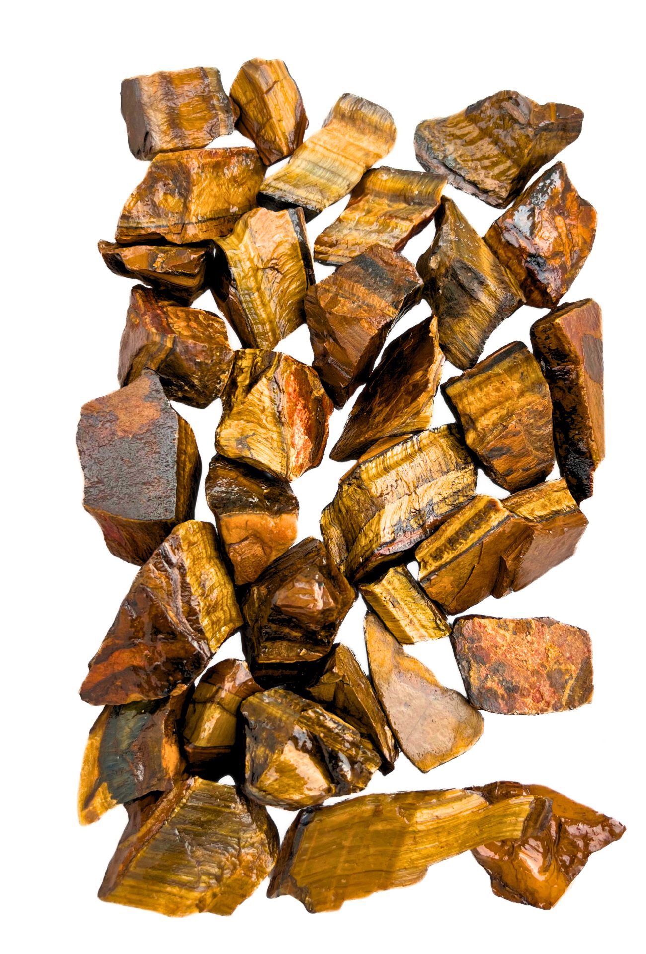 1kg de Olho de Tigre Natural – Qualidade Extra | Pedras de 2 a 5 cm | Prosperity Minerais