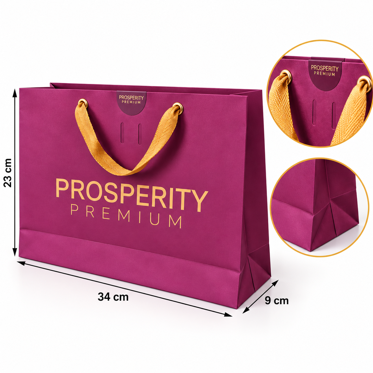 Sacola de Papel Premium Prosperity – 34 × 23 cm - Imagem 2