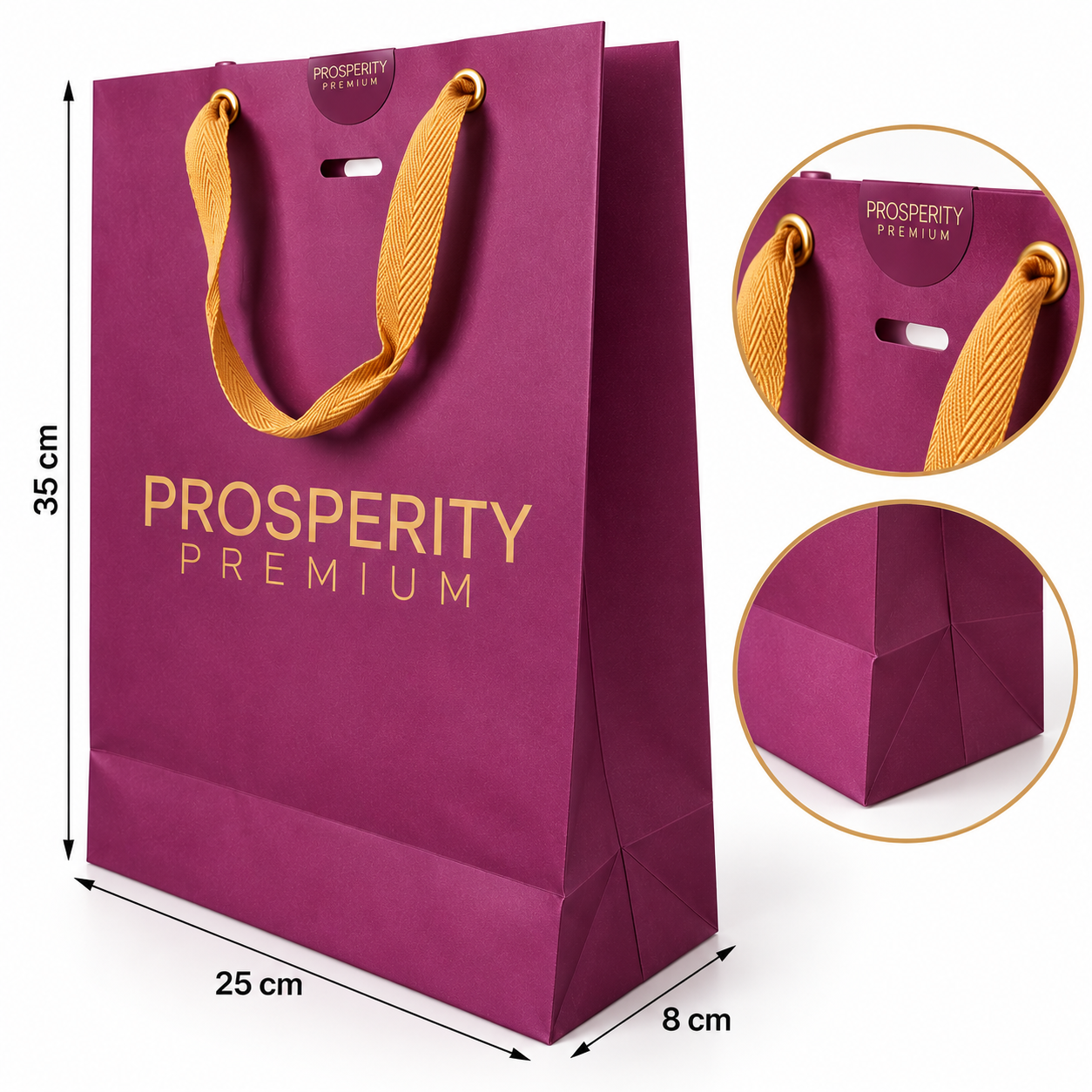 Sacola de Papel Premium Prosperity – 25 × 35 cm - Imagem 2