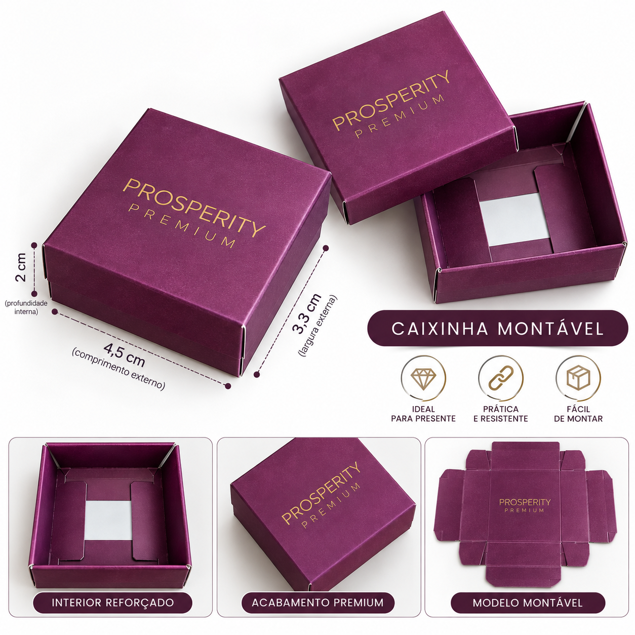 Mini Caixinha Prosperity Premium 4,5 X 3,3CM - Imagem 4