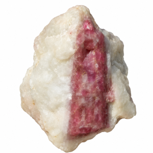 Turmalina Rosa Na Albita Bruta Natural-1 Unidade