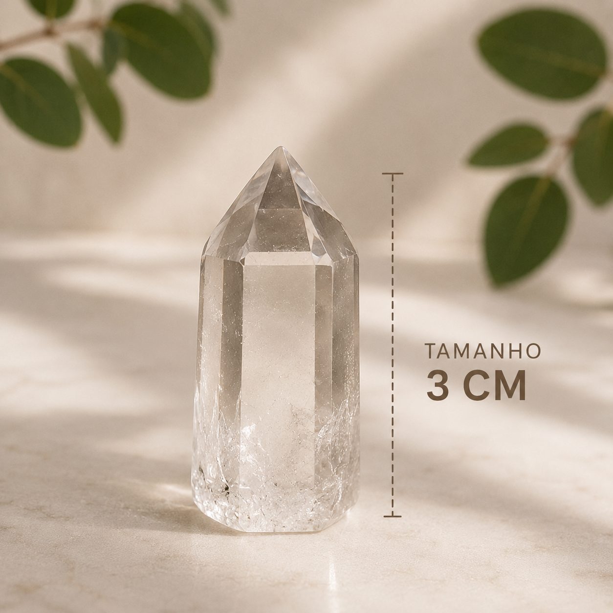 Ponta De Cristal Pequena Natural Extra - Imagem 3