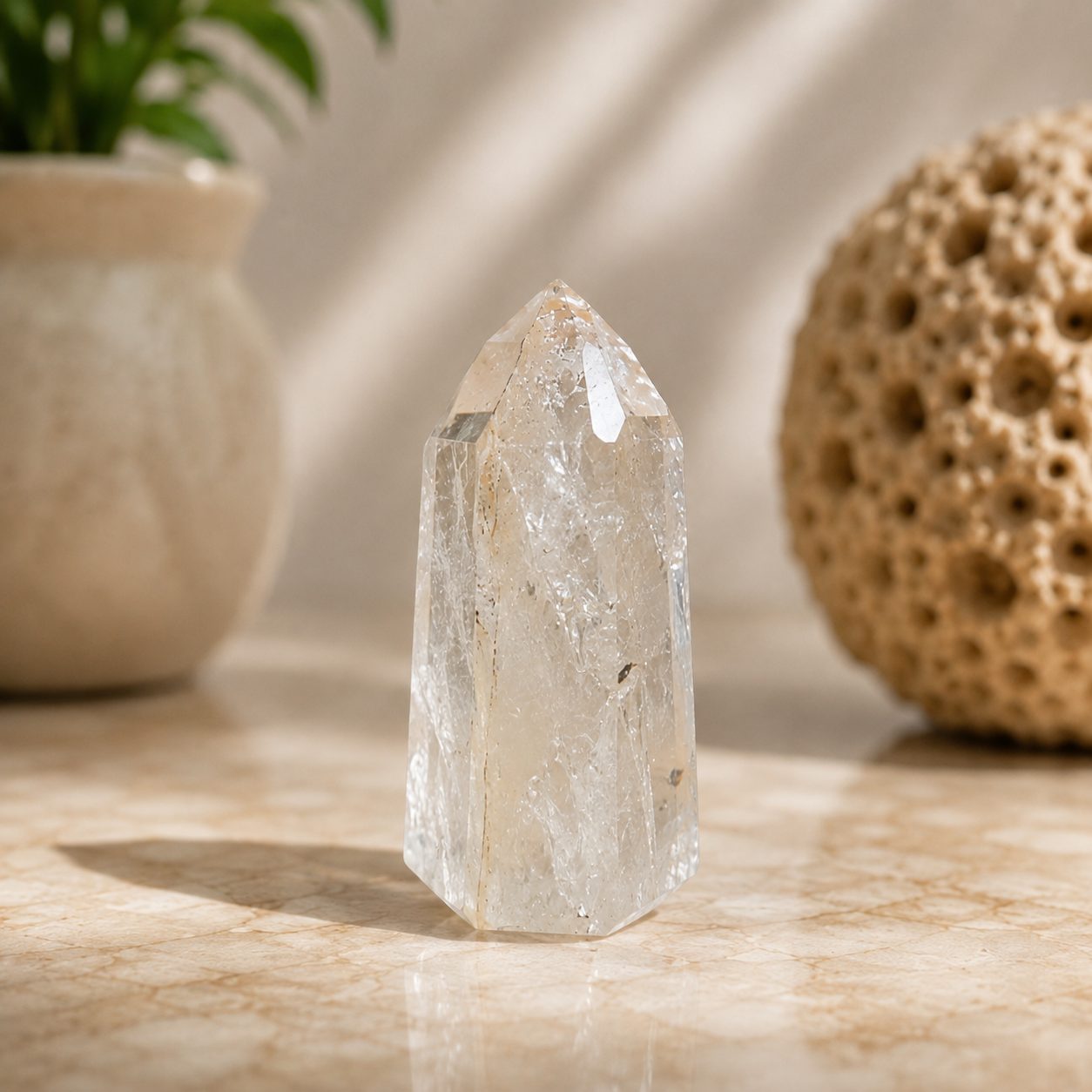 Ponta de Cristal com Hematoide Natural
