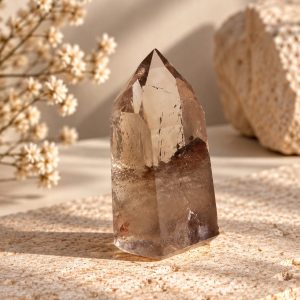 Ponta de Quartzo Fumê Natural Peça Única