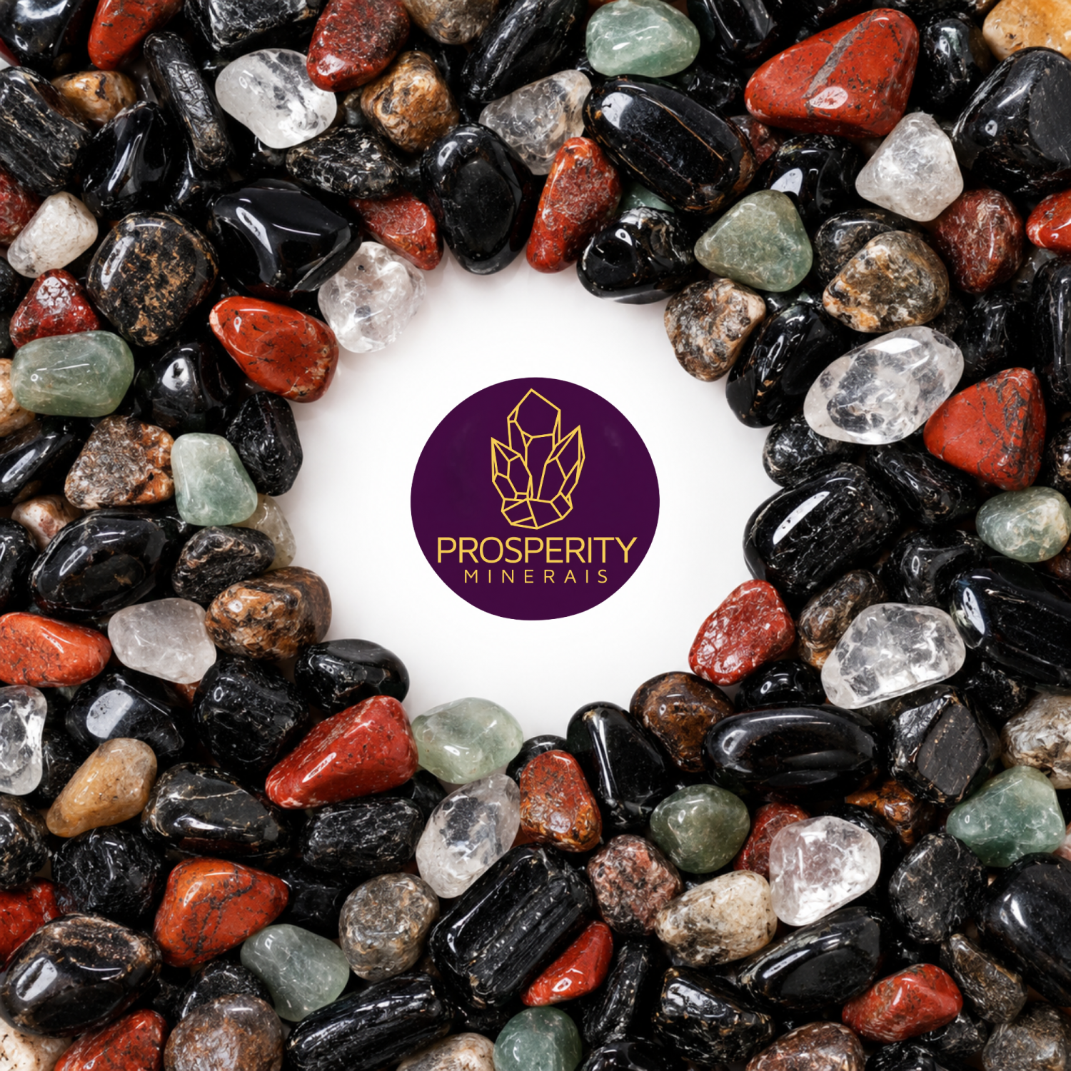 Pedras Roladas Mistas Escuras - 250g