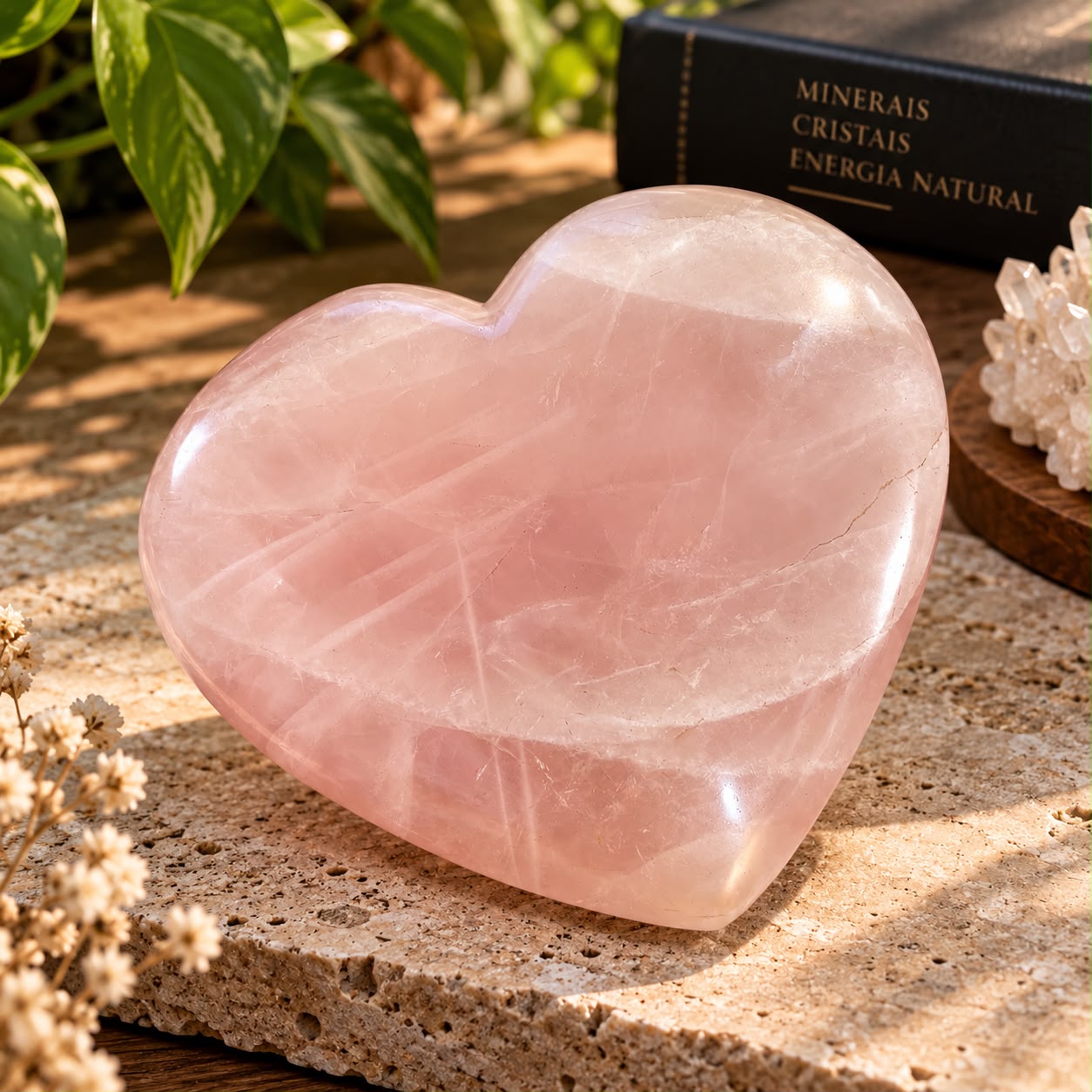 CORAÇÃO GIGANTE DE QUARTZO ROSA – PEÇA ÚNICA - Imagem 3