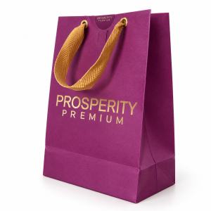 Sacola de Papel Premium Prosperity – 15 × 22 cm