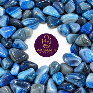 Ágata Azul Rolada - Unidade